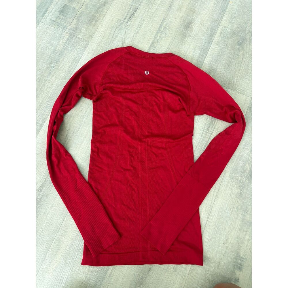 LULULEMON Swiftly Tech Long Sleeve Top 2.0 Race Length Dark Red Size 2